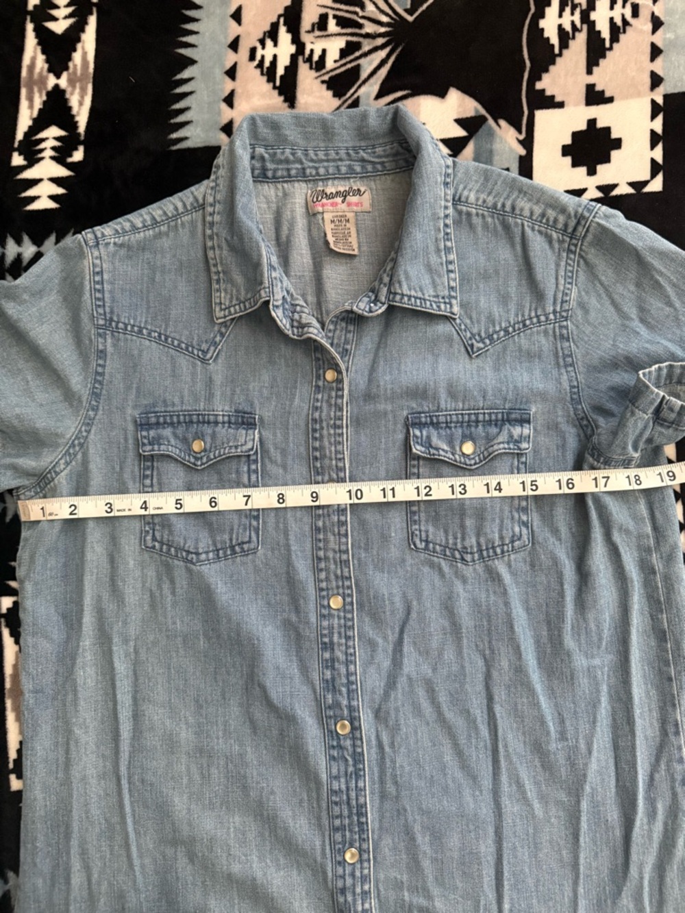 Wrangler Women's Denim Snap Button Down - Picture 6 of 9